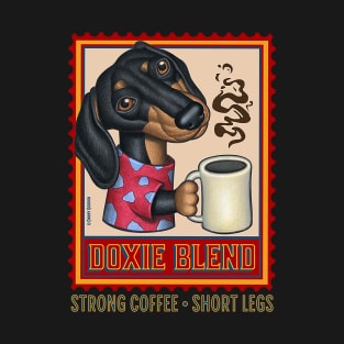 Cute Funny Dachshund Wiener Dog Coffee T-Shirt