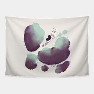 Diving deep watercolor Tapestry