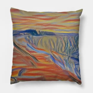 cliff and sea Pillow