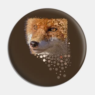 Fox pointillism Pin