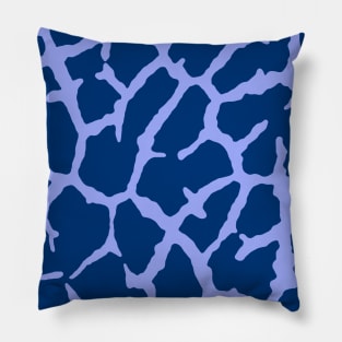 Blue Giraffe Print Pillow