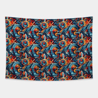 Abstract Geometric Shapes Pattern Tapestry