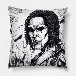 The Crow illustrated by Michael Mettlen Art Pillow