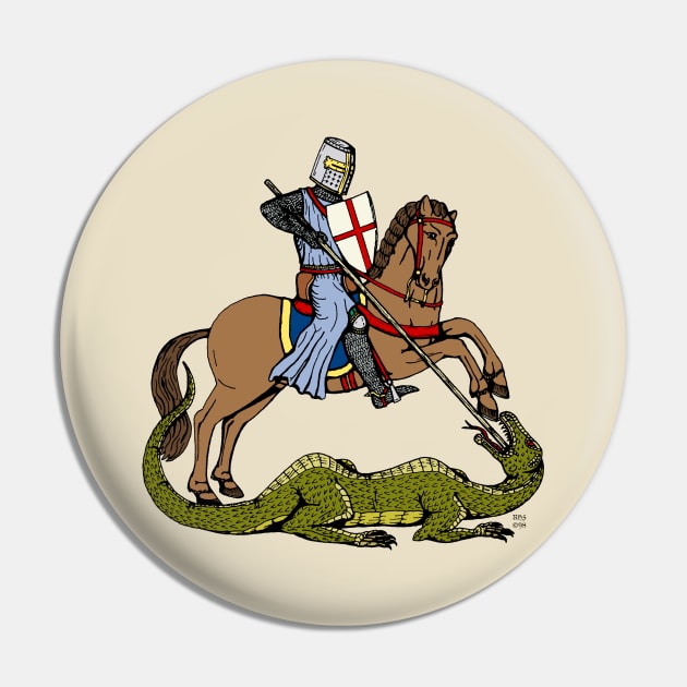 13th Century Saint George Pin by AzureLionProductions