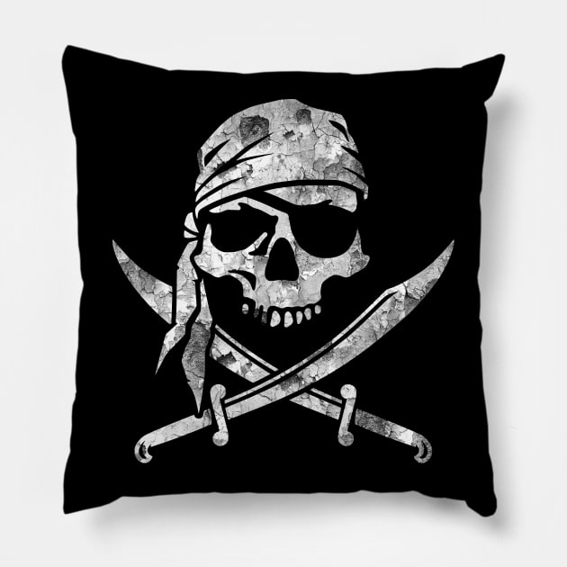 Pirate Skull Jolly Roger Pillow by BoneheadGraphix