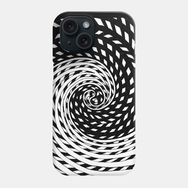 Double spiral whirl yin yang energy balance Phone Case by Pragonette