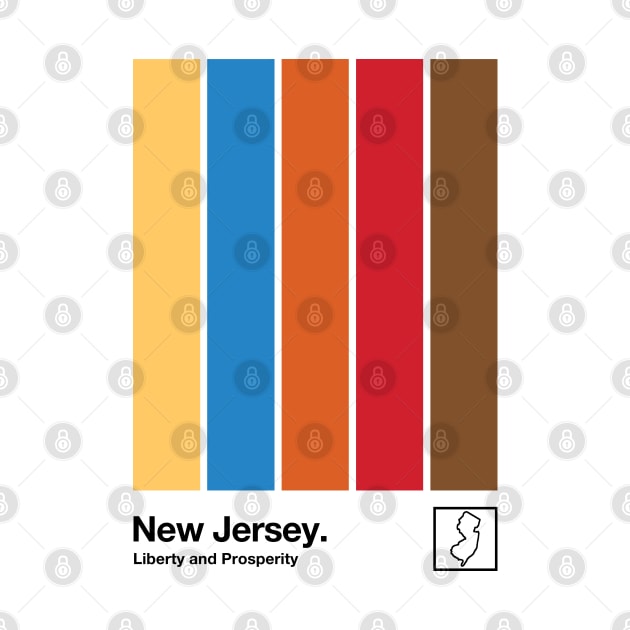 New Jersey // Original Minimalist Artwork Design by DankFutura