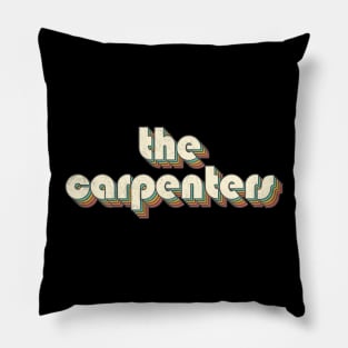 Vintage Carpenters Rainbow Letters Distressed Style Pillow