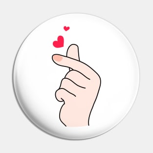 Finger heart 2 Pin