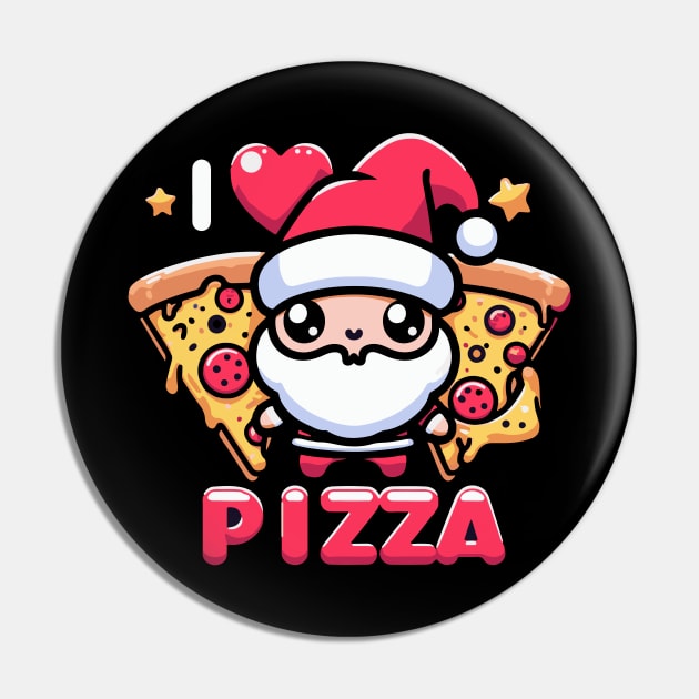 SANTA I LOVE PIZZA Pin by T-Shirt Paradise
