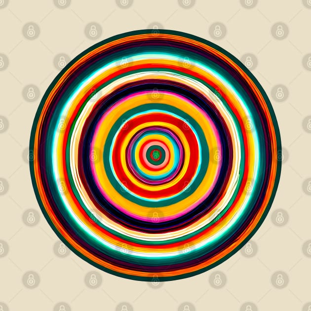 Mexican serape stripes circle design by craftydesigns