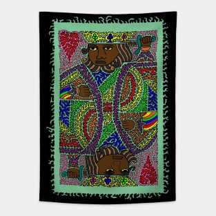 King of Hearts - Rainbow Edition Tapestry