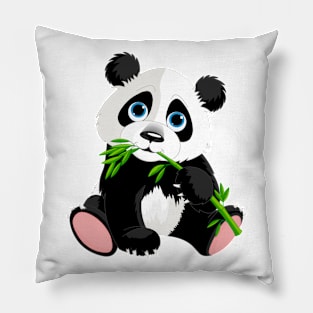 Panda cute funny T-shirt Pillow