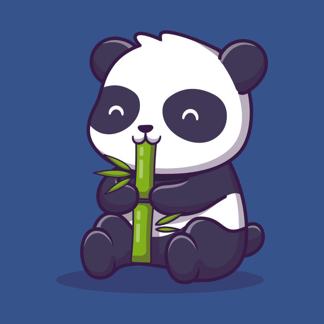 Cute Panda Eat Bamboo Cartoon Vector Icon Illustration (2) by Catalyst Labs
