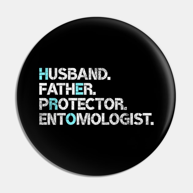 Husband Father Protector Entomologist Insects Gift Zoology Pin by wygstore