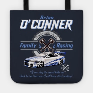 Brian O'Conner Family Racing Fast and Furious Tribute Tote