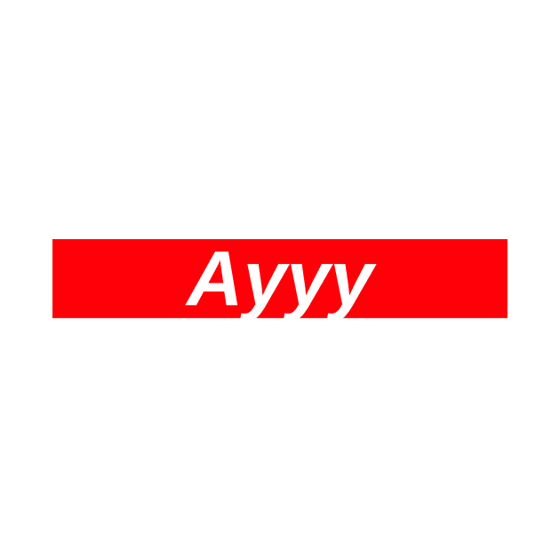 Ayyy // Red Box Logo by FlexxxApparel