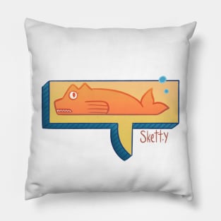 Cat Fishy Pillow