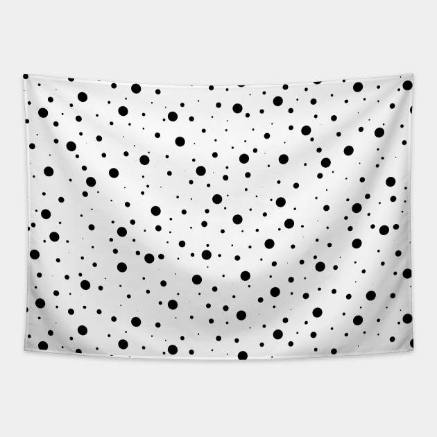 Black and white polka dot tapestry sales
