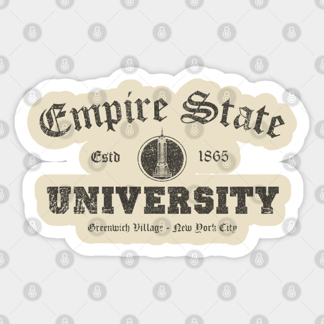 Empire State University, distressed and faded - Empire State University - Sticker