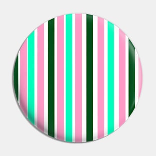 Pink and Green Candy Stripes Pin