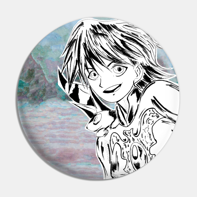 anime girl in magical world ecopop ink art wallpaper - Anime - Pin | TeePublic anime girl in magical world ecopop ink art wallpaper - Anime - Pin | TeePublic
