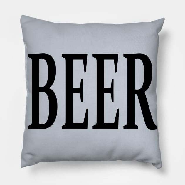 Beer: a minimalist beverage Pillow by asimplefool