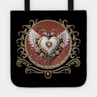 Wonderful elegant steampunk heart Tote