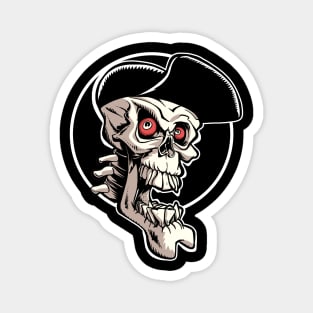 Laughing skull with cap Magnet