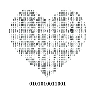 binary code heart T-Shirt