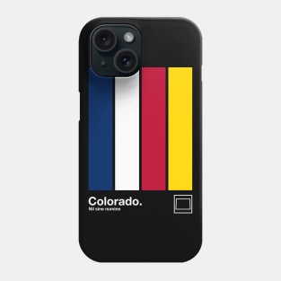 Colorado State Flag  // Original Minimalist Artwork Poster Design Phone Case