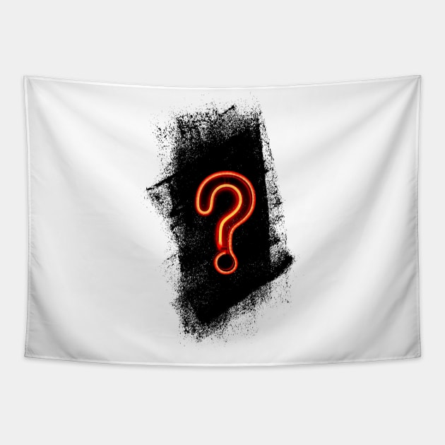 "?" Question mark Neon Tapestry by PGP