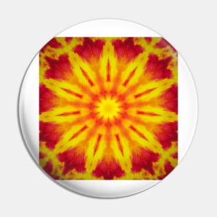 Flower Mandala Fire - Yellow, Orange and Red Pin