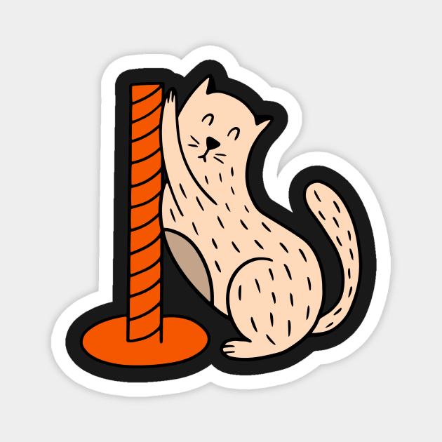 Doodle cat Magnet by Savvalinka