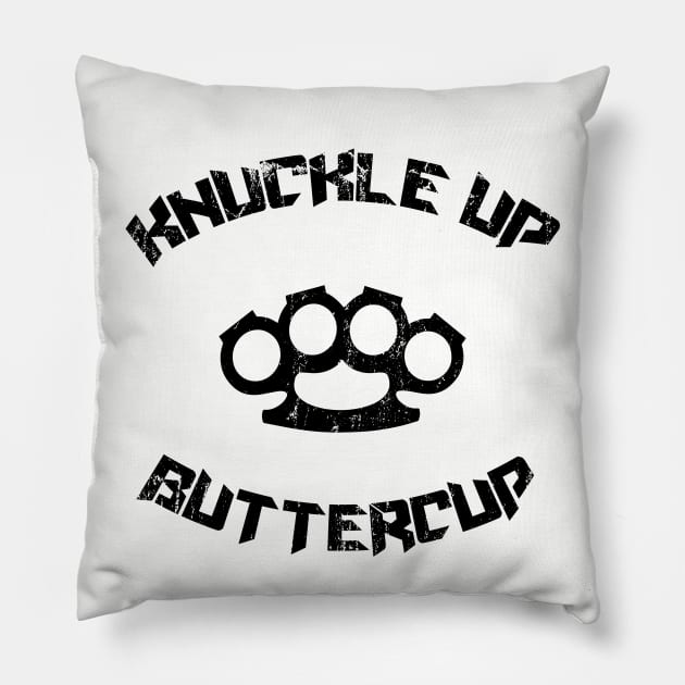 Knuckle up Buttercup Pillow by Alema Art