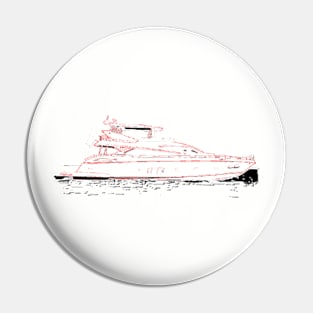 Luxury Pleasure Boat motor yacht sea waves Pin