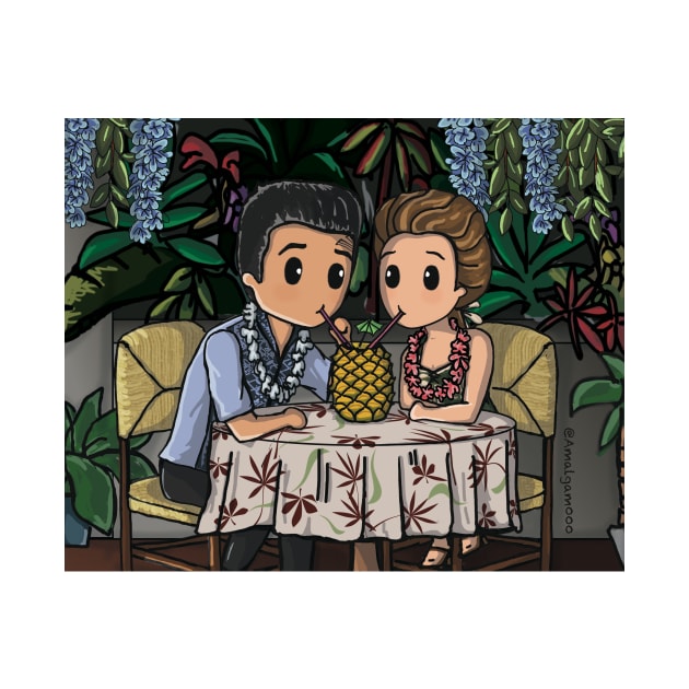 Luau (non)date - Pineapple Love Potion by Amalgam000