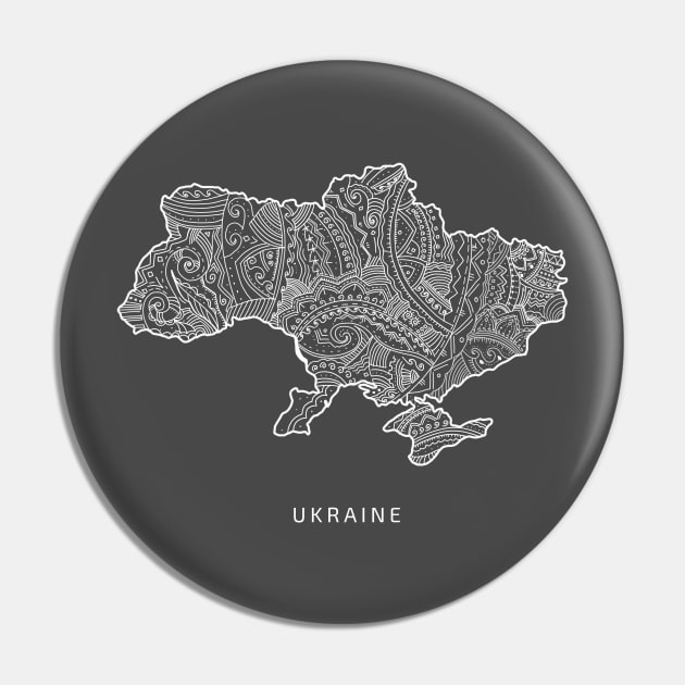 Ukrainian map decorative Pin by PeachAndPatches