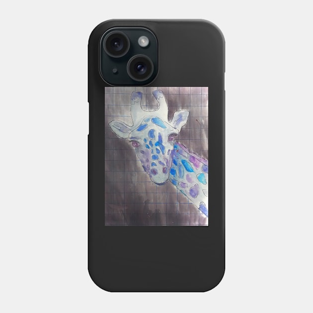 Blue Giraffe Phone Case by IsangComet