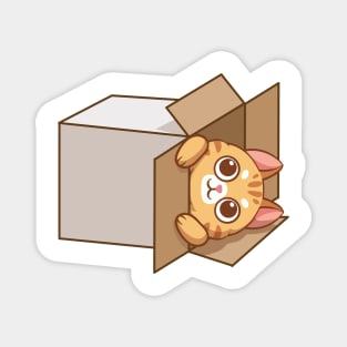 Cat in the box Magnet