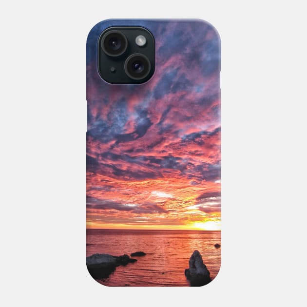 Rocky shore sunset Phone Case by Photography_fan