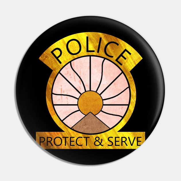 Paradise Police Pin by Meca-artwork