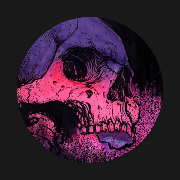 Icon Disc Purple Fade Skull by Matt Heath