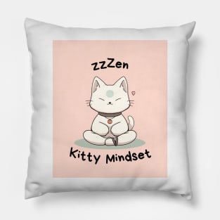 Kawaii Cute Yoga Meditating Cat Pillow