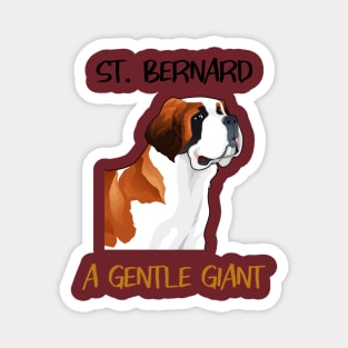 St. Bernard, a gentle giant Magnet