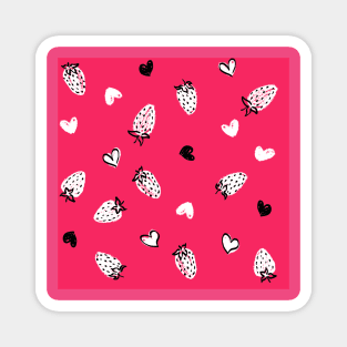 Hot Pink Strawberry Love Magnet