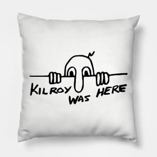 Kilroy Was Here - World War II, WW2, Historical, History, Graffiti, Meme Pillow