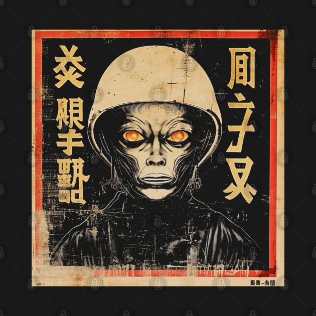 Vintage Japanese Alien Astronaut | Cool Japanese Sci-Fi Space #13 by We Anomaly