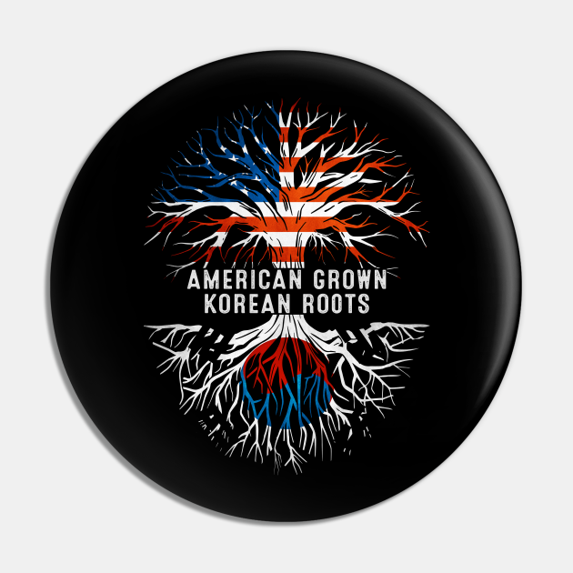 American Grown Korean Roots Tree South Korean Flag Usa American Grown