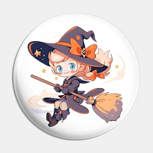 Witch Halloween Tee Pin